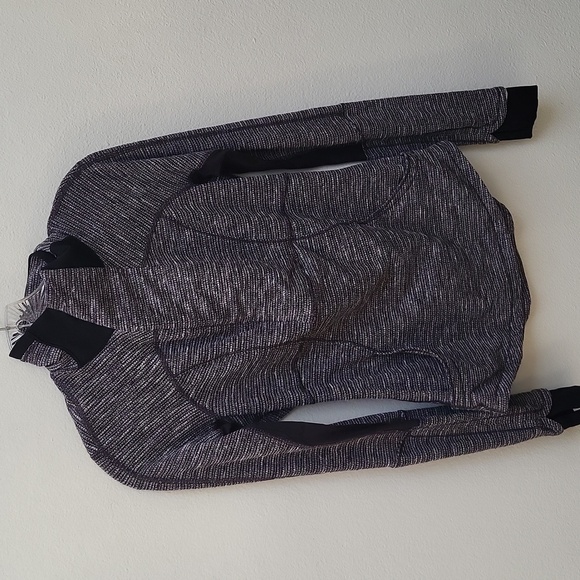 Lululemon Base Runner Half Zip Coco Pique Black White/Black long sleeve stretchy - Picture 2 of 11